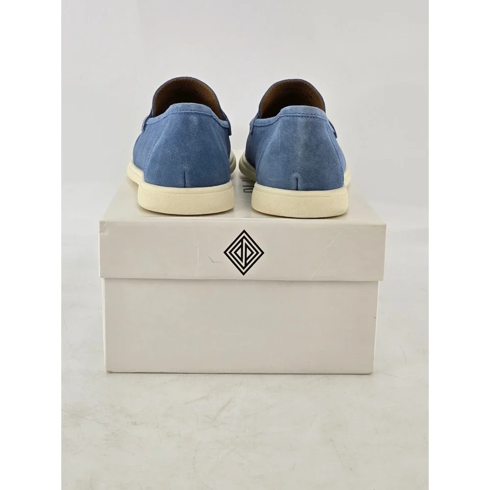 Donald Pliner Clive02 Loafers Mens 7.5 Denim Blue Suede Slip On - Excellent